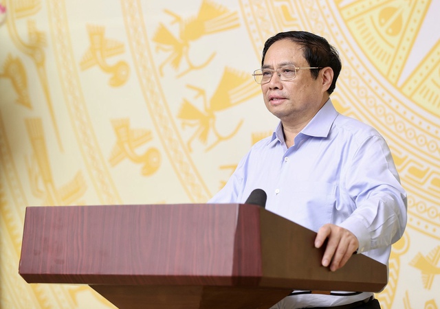Thủ tướng Chính phủ Phạm Minh Chính phát biểu tại Phiên họp (Ảnh: Chinhphu.vn)